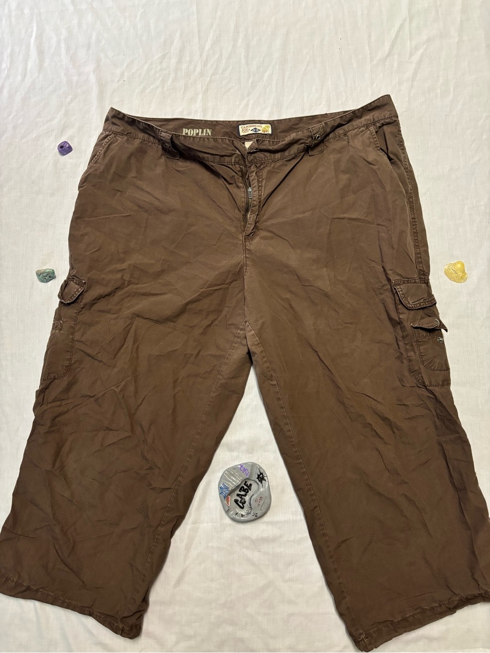 Caribbean Brown Capris Cargo Pants